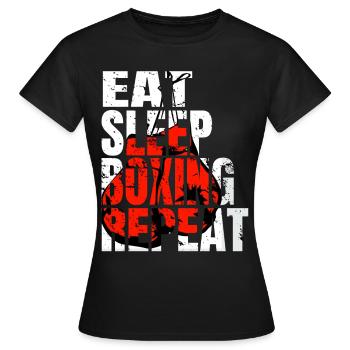 Boxe Boxe Combat Boxe Sparring Boxer Sport - T-shirt Femme - noir - Devant - AI Model Female 172 dark (172cm)
