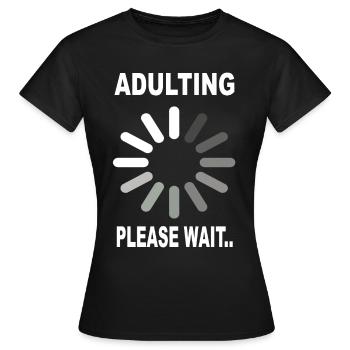 18th birthday - Women's T-Shirt - black - Front - AI Model Female 172 dark (172cm)