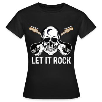 Rock Music - Women's T-Shirt - black - Front - AI Model Female 172 dark (172cm)