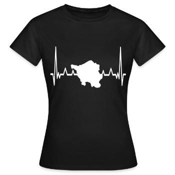 Sarre Battement de Coeur Sarre Saar - T-shirt Femme - noir - Devant - AI Model Female 172 dark (172cm)