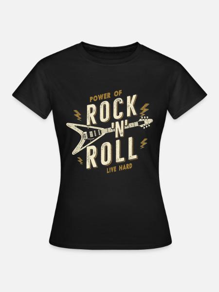 Rock and Roll - Frauen T-Shirt - Schwarz
