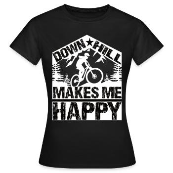 Downhill Downhill Mountainbike Downhill Fahrrad - Frauen T-Shirt - Schwarz - Vorne - AI Model Female 172 dark (172cm)