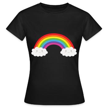 Arc en ciel arc en ciel - T-shirt Femme - noir - Devant - AI Model Female 172 dark (172cm)