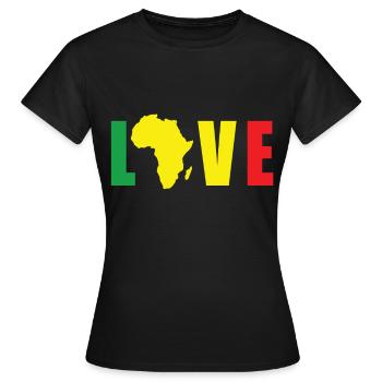 Africa - Women's T-Shirt - black - Front - AI Model Female 172 dark (172cm)