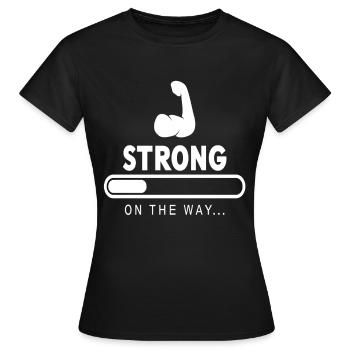Kraftsport zubehör - Frauen T-Shirt - Schwarz - Vorne - AI Model Female 172 dark (172cm)