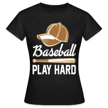 Joueur de baseball cadeau baseball baseball - T-shirt Femme - noir - Devant - AI Model Female 172 dark (172cm)