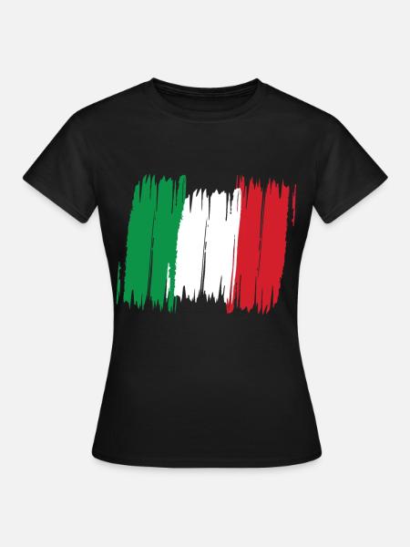 Italien Flagge - Frauen T-Shirt - Schwarz