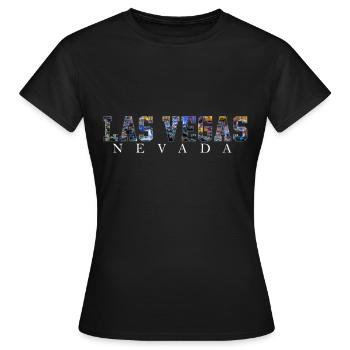 Las Vegas Las Vegas Nevada Amérique - T-shirt Femme - noir - Devant - AI Model Female 172 dark (172cm)