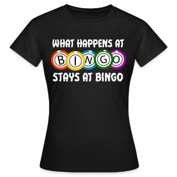 Bingo - Frauen T-Shirt - Schwarz - Vorne - AI Model Female 172 dark (172cm)