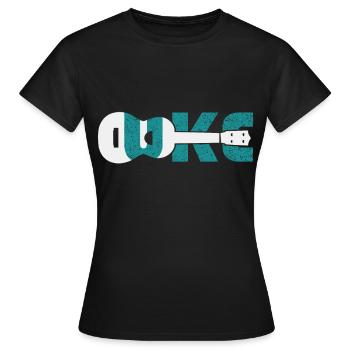 Ukulele - Frauen T-Shirt - Schwarz - Vorne - AI Model Female 172 dark (172cm)