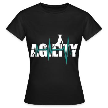 Agility Hunde - Agility - Frauen T-Shirt - Schwarz - Vorne - AI Model Female 172 dark (172cm)