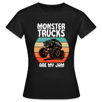 Monstertrucks Monstertruck Kinder - Frauen T-Shirt - Schwarz - Vorne - AI Model Female 172 dark (172cm)