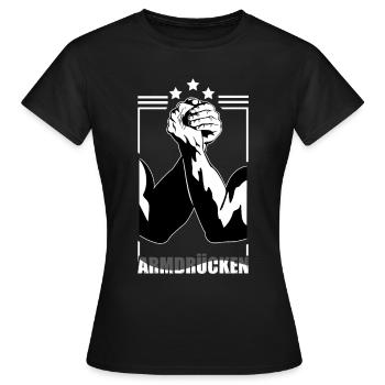 Bras de table - Bras de fer - T-shirt Femme - noir - Devant - AI Model Female 172 dark (172cm)