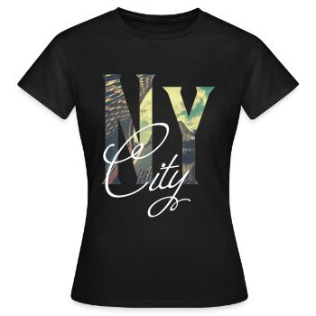 New York New York City - T-shirt Femme - noir - Devant - AI Model Female 172 dark (172cm)