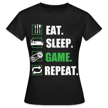 Cadeau d'anniversaire de joueur - T-shirt Femme - noir - Devant - AI Model Female 172 dark (172cm)