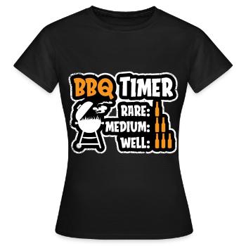 BBQ BBQ Timer BBQ Grill BBQ Accessories BBQ - Women's T-Shirt - black - Front - AI Model Female 172 dark (172cm)