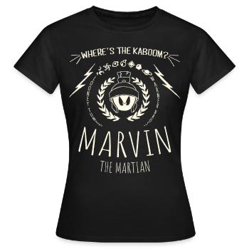 Looney Tunes Marvin Drawing - Women's T-Shirt - black - Front - AI Model Female 172 dark (172cm)