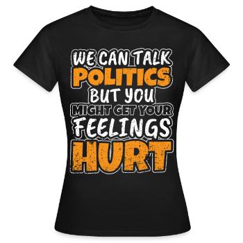 politics - Women's T-Shirt - black - Front - AI Model Female 172 dark (172cm)