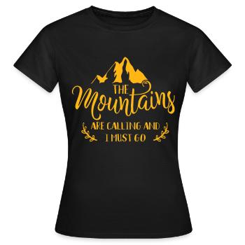 Bergsport Ausrüstung - Frauen T-Shirt - Schwarz - Vorne - AI Model Female 172 dark (172cm)