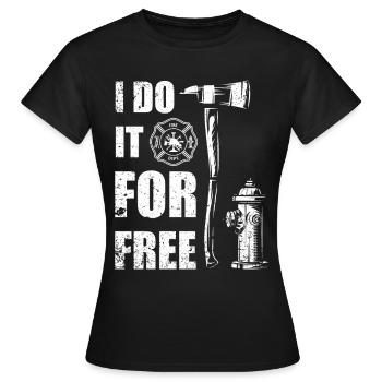 Pompiers - Pompiers volontaires - T-shirt Femme - noir - Devant - AI Model Female 172 dark (172cm)