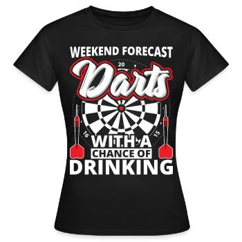 Dartboard - darts - Women's T-Shirt - black - Front - AI Model Female 172 dark (172cm)