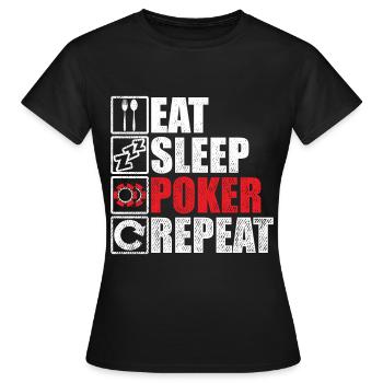 Poker Poker Chips Poker Case Poker Set - Women's T-Shirt - black - Front - AI Model Female 172 dark (172cm)