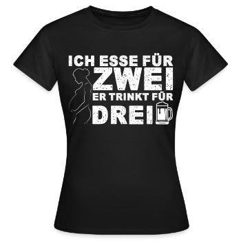 Schwangerschaft Baby Werdende Eltern Mutterschaft - Frauen T-Shirt - Schwarz - Vorne - AI Model Female 172 dark (172cm)