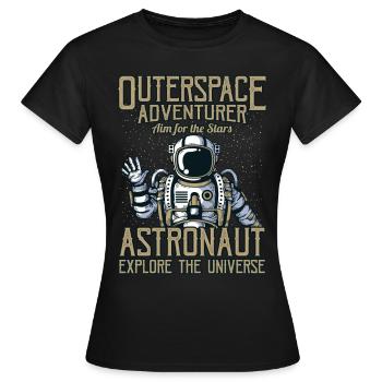 Astronaut Party - astronauts - Women's T-Shirt - black - Front - AI Model Female 172 dark (172cm)