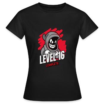 Joueur du 16e anniversaire - T-shirt Femme - noir - Devant - AI Model Female 172 dark (172cm)