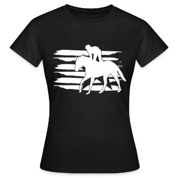course de chevaux - T-shirt Femme - noir - Devant - AI Model Female 172 dark (172cm)