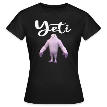Yeti - Frauen T-Shirt - Schwarz - Vorne - AI Model Female 172 dark (172cm)