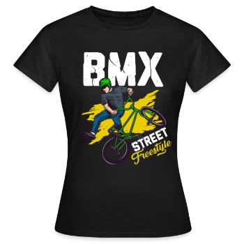Bmx Bmx Fahrrad Bmx Zubehör Bmx Kinder - Frauen T-Shirt - Schwarz - Vorne - AI Model Female 172 dark (172cm)