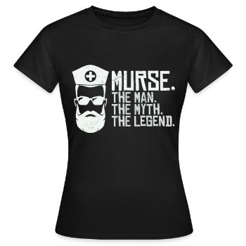 Murse Man Der Mythos Die Legende - Frauen T-Shirt - Schwarz - Vorne - AI Model Female 172 dark (172cm)
