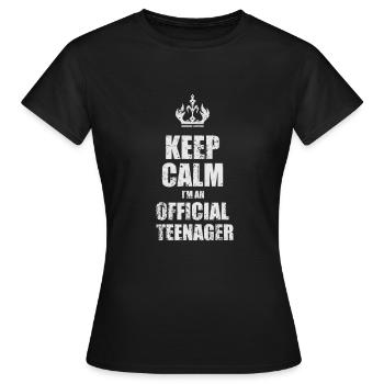 Adolescent - T-shirt Femme - noir - Devant - AI Model Female 172 dark (172cm)