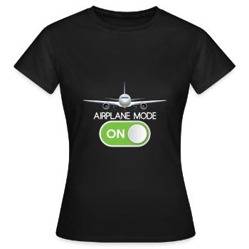 Airplane mode - Women's T-Shirt - black - Front - AI Model Female 172 dark (172cm)