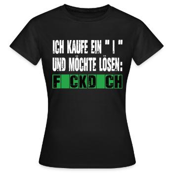 flick dich so viel - fick dich - Frauen T-Shirt - Schwarz - Vorne - AI Model Female 172 dark (172cm)