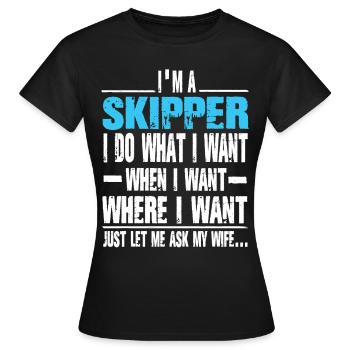 Skipper - T-shirt Femme - noir - Devant - AI Model Female 172 dark (172cm)