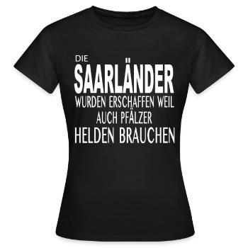 Saarländer und Pfälzer - Frauen T-Shirt - Schwarz - Vorne - AI Model Female 172 dark (172cm)