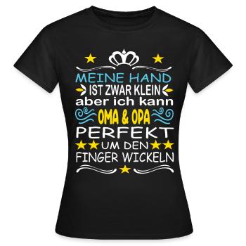 Oma und Opa Oma Sprüche Opa Sprüche Großeltern - Frauen T-Shirt - Schwarz - Vorne - AI Model Female 172 dark (172cm)