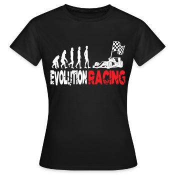 Evolution Du sport automobile - T-shirt Femme - noir - Devant - AI Model Female 172 dark (172cm)
