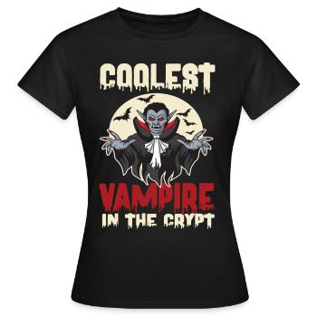 Coolest Vampire in the Crypt - T-shirt Femme - noir - Devant - AI Model Female 172 dark (172cm)