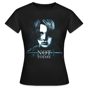 Game Of Thrones Arya Stark Not Today - Frauen T-Shirt - Schwarz - Vorne - AI Model Female 172 dark (172cm)