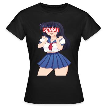 Anime Anime Merch Anime Anime Outfit Anime Characters - Women's T-Shirt - black - Front - AI Model Female 172 dark (172cm)