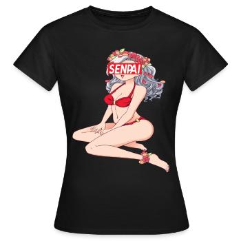 Anime Anime Merch Anime Anime Outfit Anime Characters - Women's T-Shirt - black - Front - AI Model Female 172 dark (172cm)