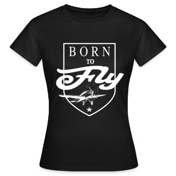 Né pour voler - T-shirt Femme - noir - Devant - AI Model Female 172 dark (172cm)