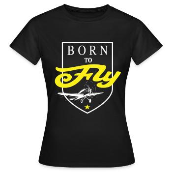 Né pour voler - T-shirt Femme - noir - Devant - AI Model Female 172 dark (172cm)