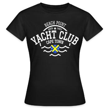 Beach Point Yacht Club Cape Town - T-shirt Femme - noir - Devant - AI Model Female 172 dark (172cm)