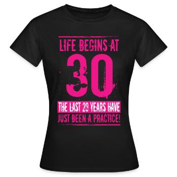 30 Geburtstag - Frauen T-Shirt - Schwarz - Vorne - AI Model Female 172 dark (172cm)