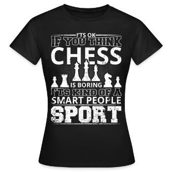 Chess Chess Pieces Chess Game Chess - Women's T-Shirt - black - Front - AI Model Female 172 dark (172cm)