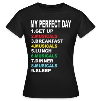 Mes comédies musicales Du jour parfait - T-shirt Femme - noir - Devant - AI Model Female 172 dark (172cm)